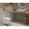 Комплект подвесной унитаз VITRA NORMUS, система инсталляции VITRA V12, кнопка LOOP O матовый хром, сиденье стандарт 9773B003-7203